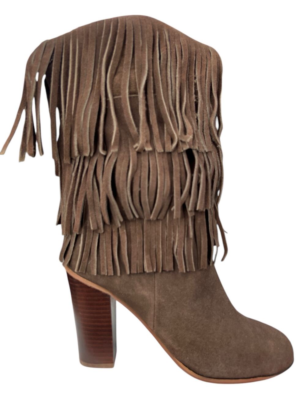 Jeffrey Campbell Ibiza Last Women’s Brown Suede Fringe Boot Size US 8